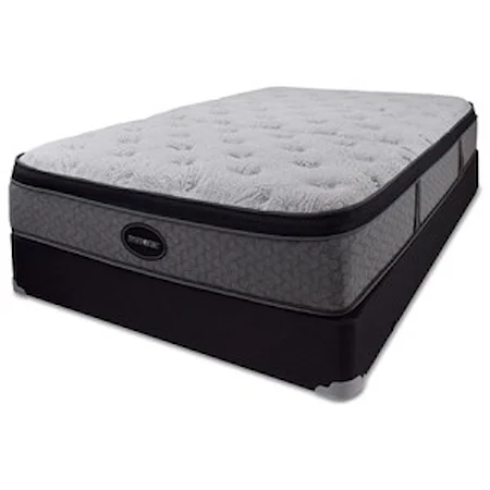 Queen Euro Pillow Top Mattress and 9" Black Foundation